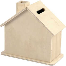 Spardose aus Sperrholz 10.1x10x5.4cm - 1 Stk