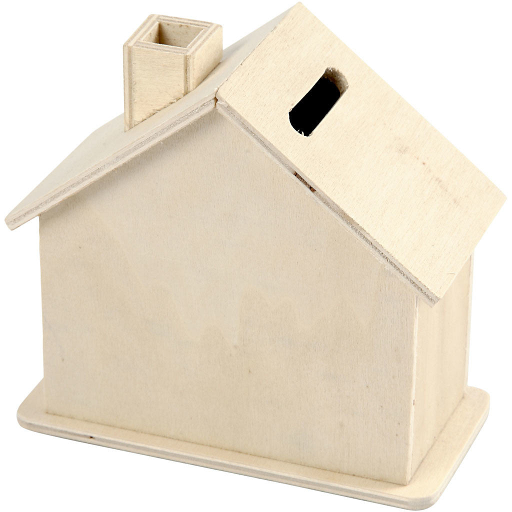Spardose aus Sperrholz 10.1x10x5.4cm - 1 Stk