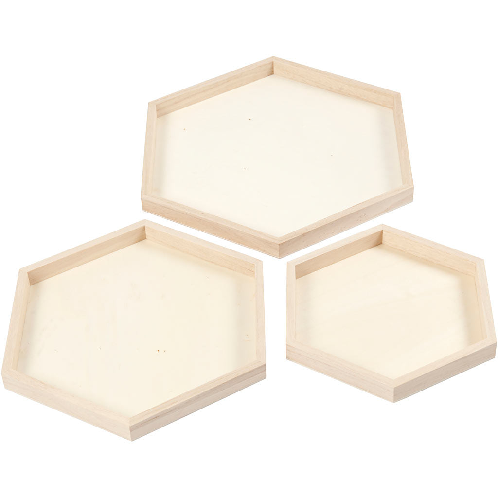 Tabletts, D: 21+26+31 cm, 3 stk/ 1 Satz