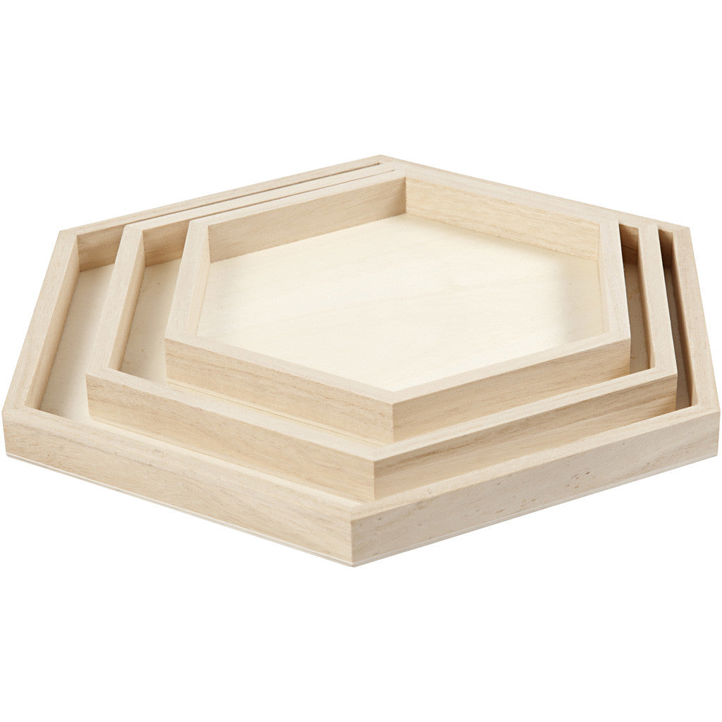 Tabletts, D: 21+26+31 cm, 3 stk/ 1 Satz