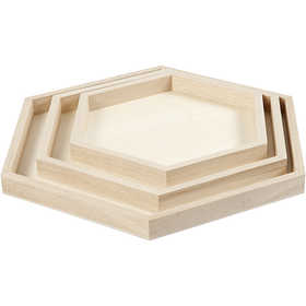 Tabletts, D: 21+26+31 cm, 3 stk/ 1 Satz