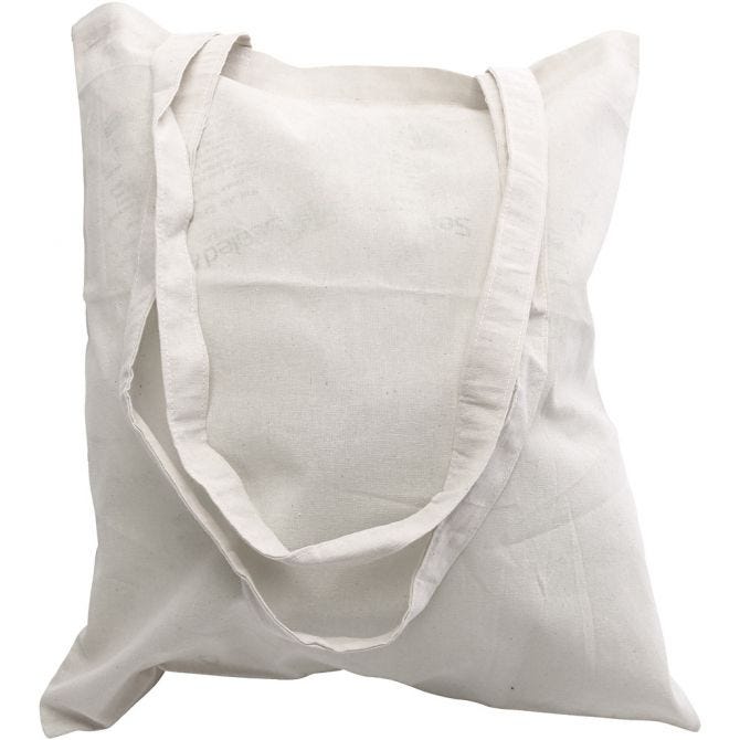 Stofftasche, Natur, Größe 38x42 cm, 130 g, 20 Stk/ 1 Pck