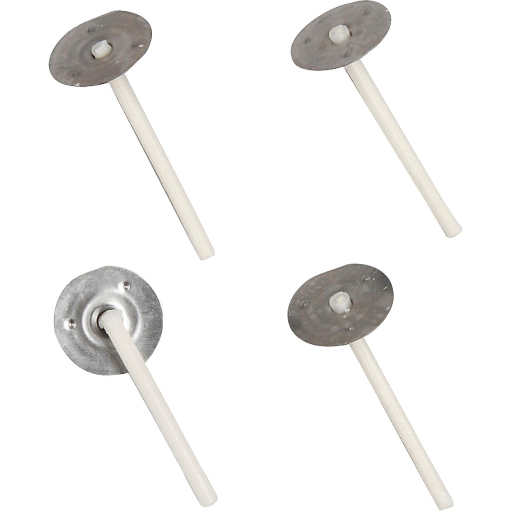 Waxed Candle Wicks , L: 35mm, D: 2mm