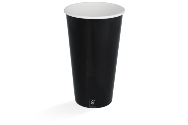 Milchshake-Becher Karton Groß 560ml Ø90mm 20oz Schwarz FSC®Mix - 500 Stück