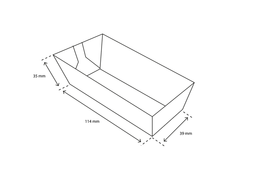 Snackschalen A5 Kraft 39x35x114mm FSC®Mix - 1.000 Stück