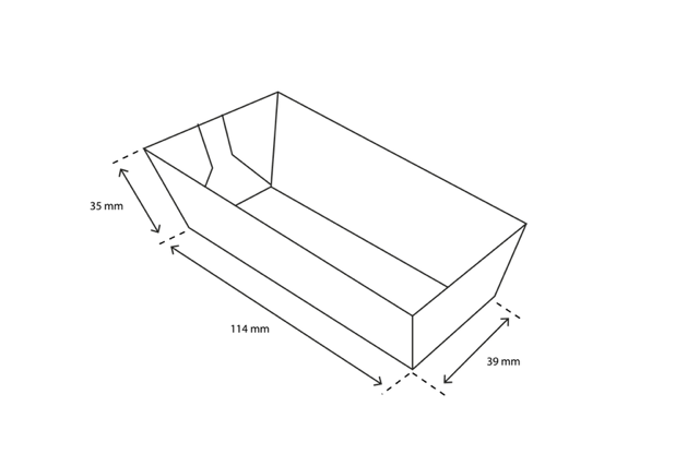 Snackschalen A5 Kraft 39x35x114mm FSC®Mix - 1.000 Stück