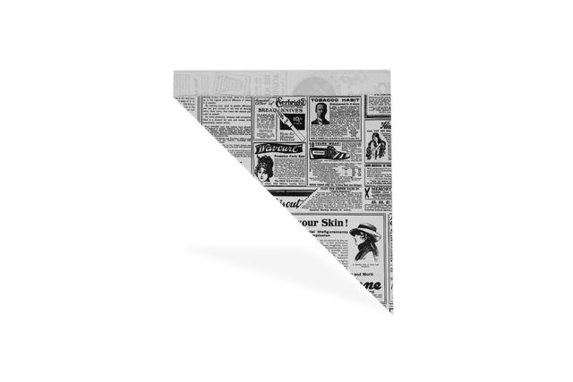 Cone Bags greaseproof paper 'Newspaper' 210x295 mm