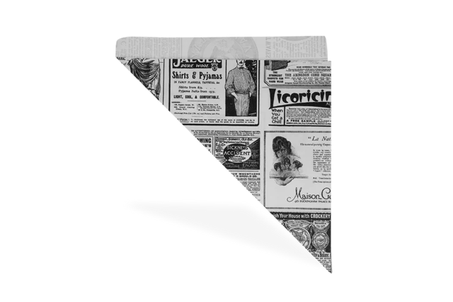 Cone Bags greaseproof paper 'Newspaper' 240x340 mm