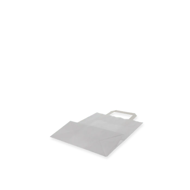 Papiertragetaschen 220x100x280mm weiß - 250 Stück