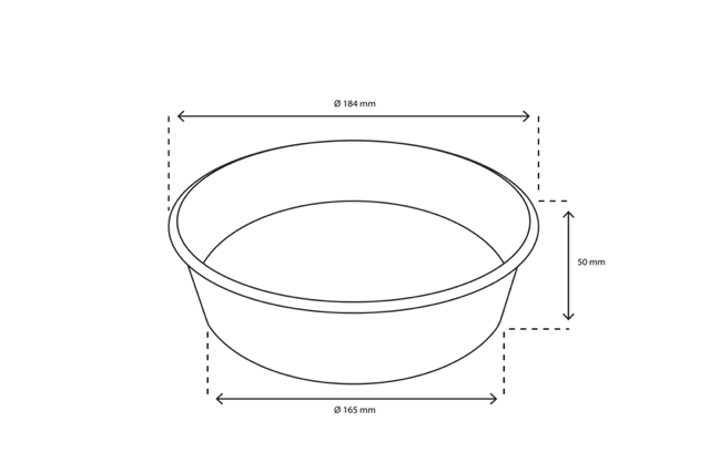 Salad Poke Schale 900ml 30oz Ø184x50mm kraft - 300 Stück