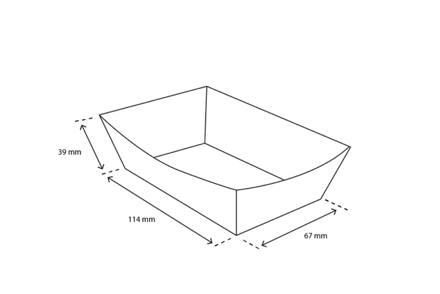 Pommesschalen A9 kraft/weiß - 400 Stück