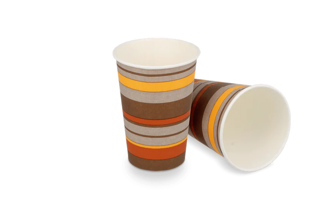 Kaffeetasse Karton 180cc 7.5oz Ø70mm gestreift - 2.500 Stück