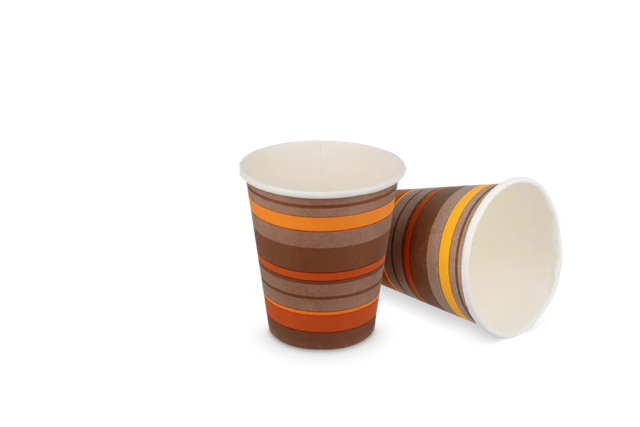 Kaffeetasse Karton 120cc 4oz Ø63mm gestreift - 1.000 Stück