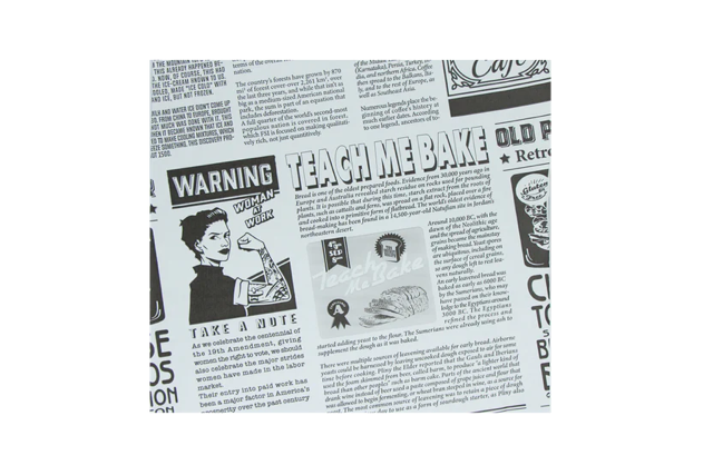 Hamburger Einwickelpapier fettfrei 330x300mm FSC®Mix Zeitung weiß - 2.000 Stück