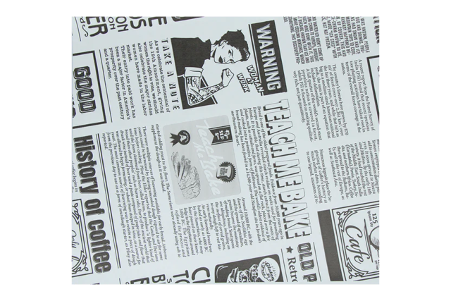 Hamburger Einwickelpapier fettfrei 330x380mm FSC®Mix Zeitung weiß - 2.000 Stück