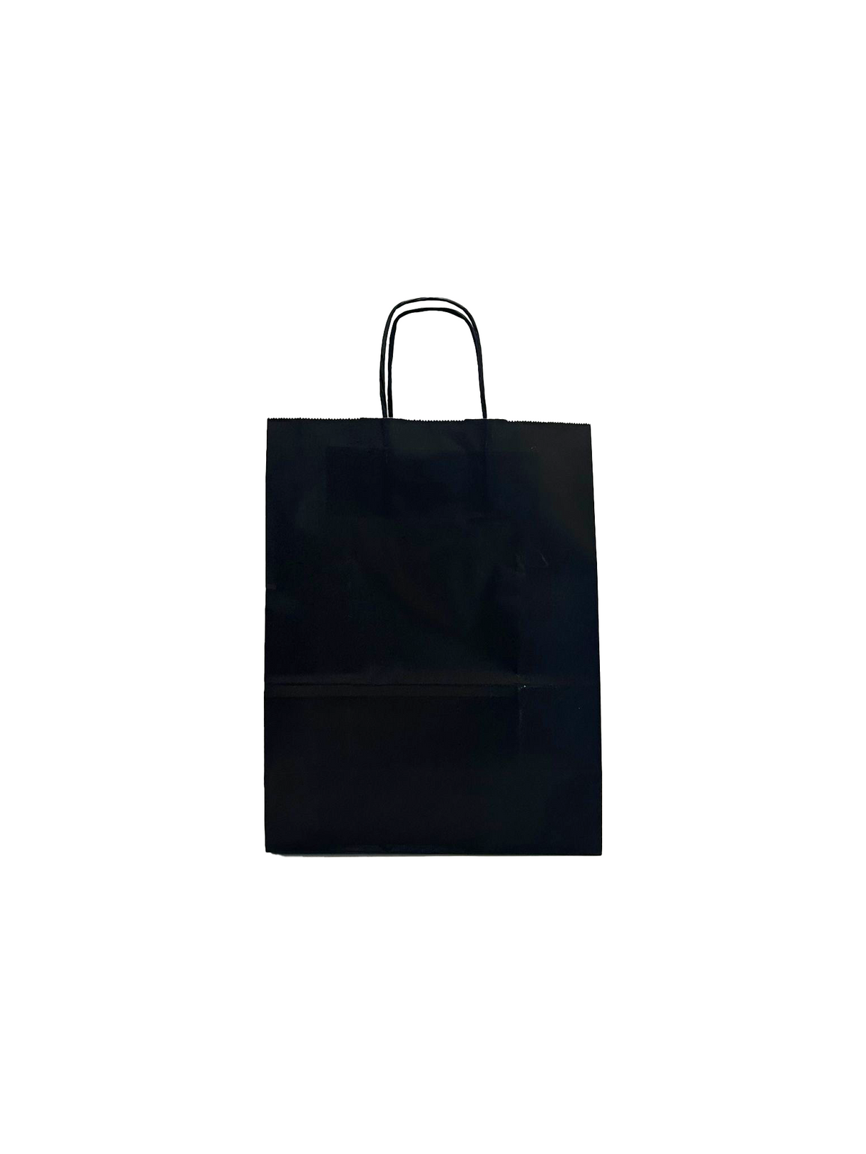 Papiertragetaschen Schwarz 240+120x310mm - 50 Stk