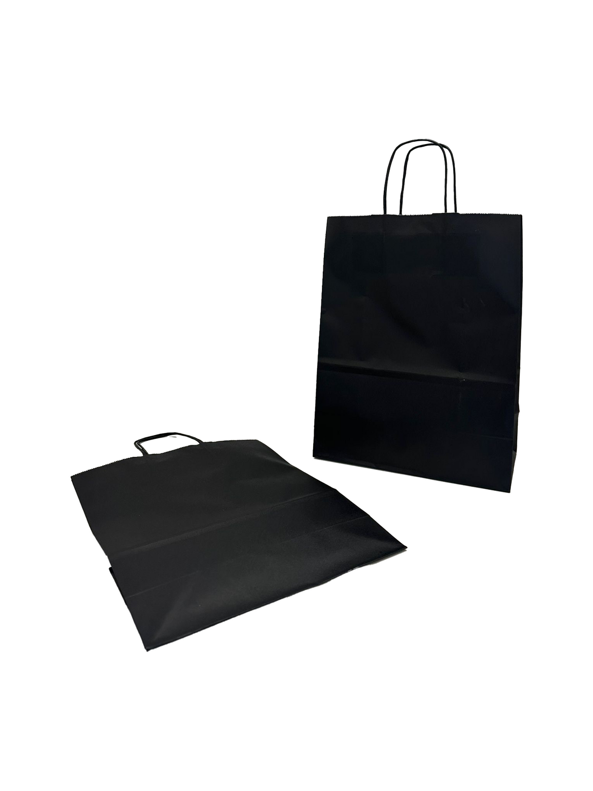 Papiertragetaschen Schwarz 260+120x350mm - 50 Stk