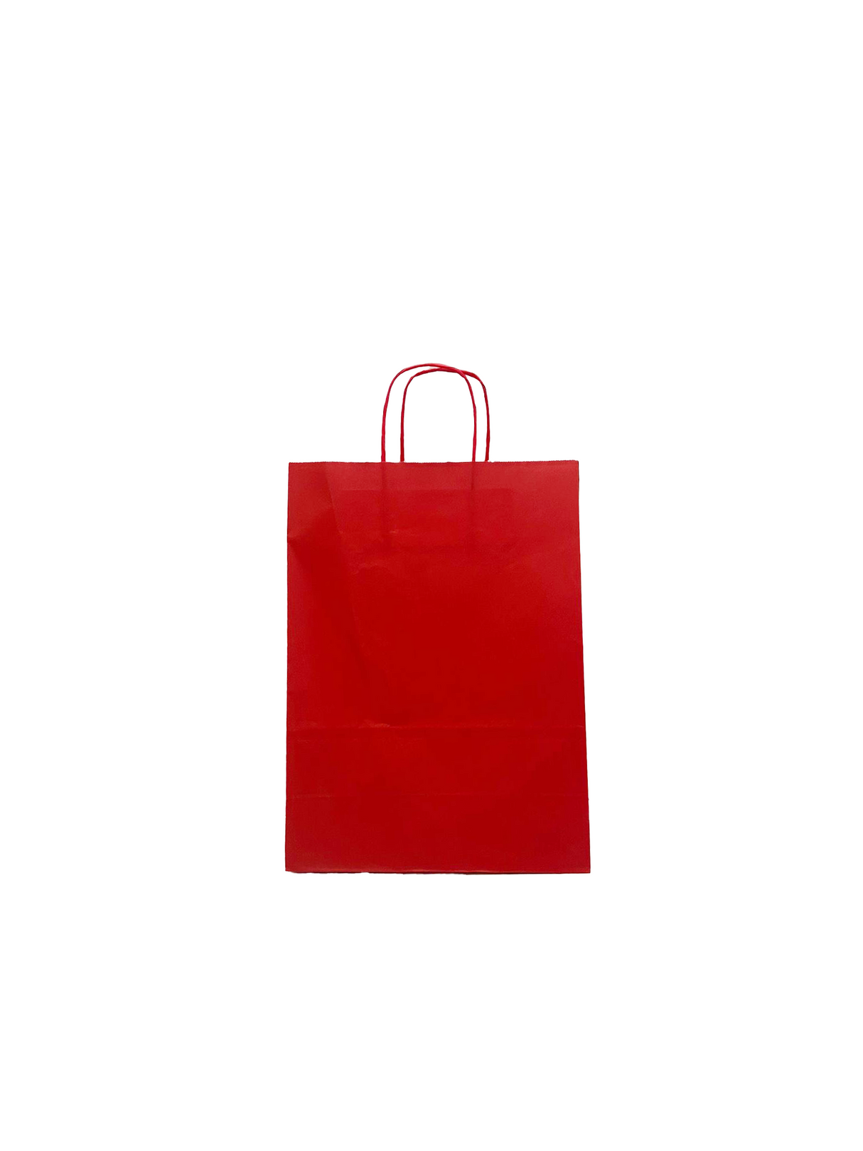 Papiertragetaschen Rot 260+120x350mm - 50 Stk
