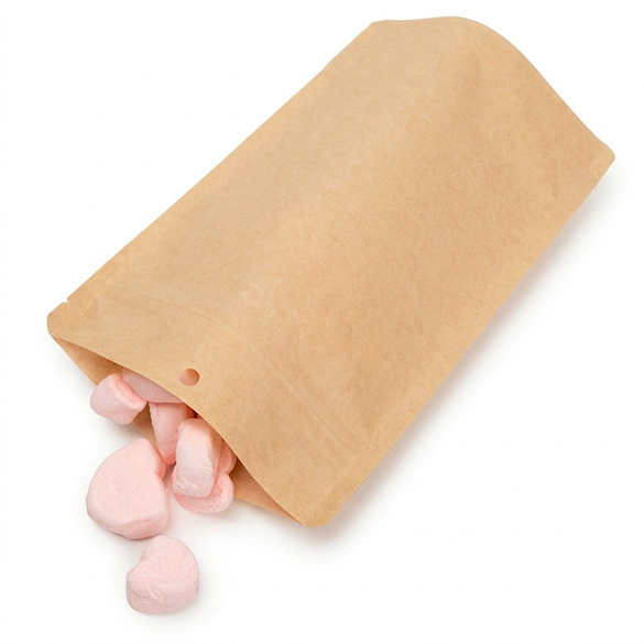 Heimkompostierbarer Kraft Standbodenbeutel 13x8x20,5cm - 100 Stück