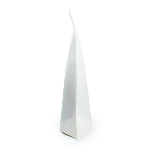Weißer heimkompostierbarer Standbodenbeutel 15x9x23cm - 100 Stück