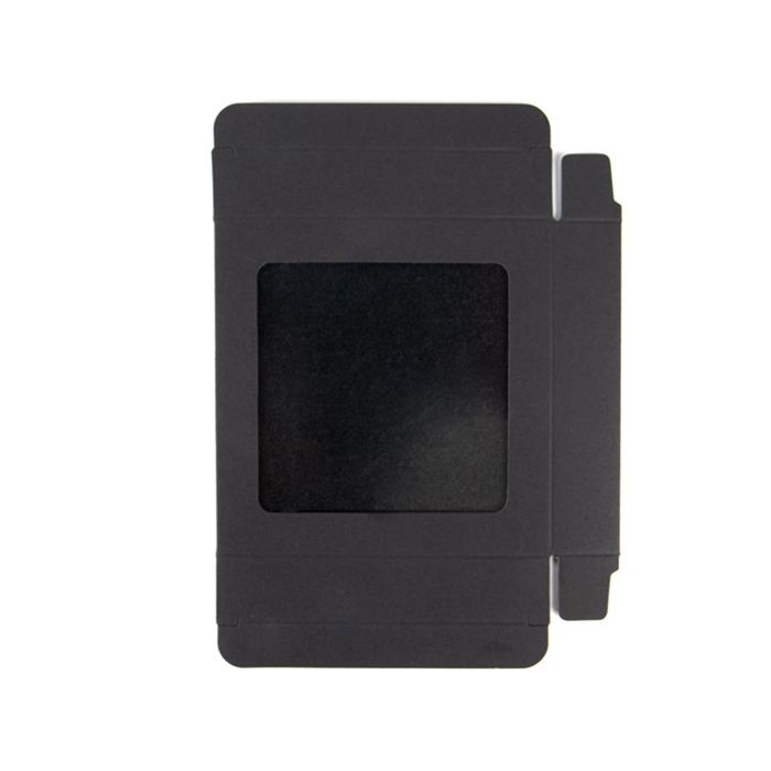 Black Gift Boxes Window Box w/ attached window 105 x22x105 mm