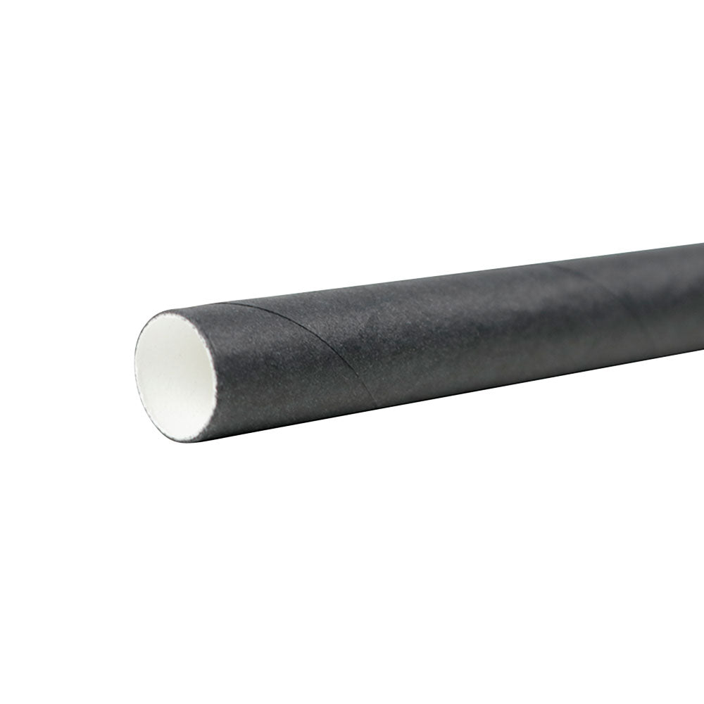 Jumbo-Trinkhalme Papier 23 cm, Ø 0,8 cm Schwarz - 3.450 Stk