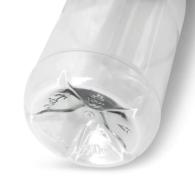rPET Flasche 250 ml klar/black Deckel - 285 Stk