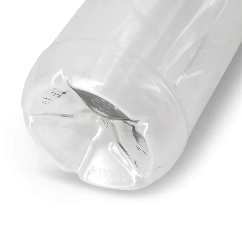 rPET Flasche 500 ml klar/weiß Deckel - 198 Stk