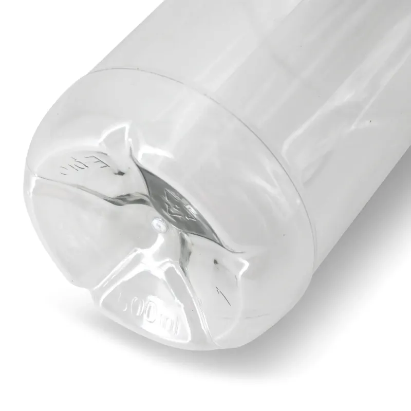rPET Flasche 500 ml klar/black Deckel - 198 Stk