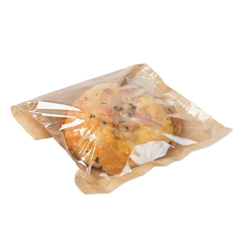 Snackbeutel Papier/Biofolie, 17,5x20 cm Palmblattoptik - 500 Stück