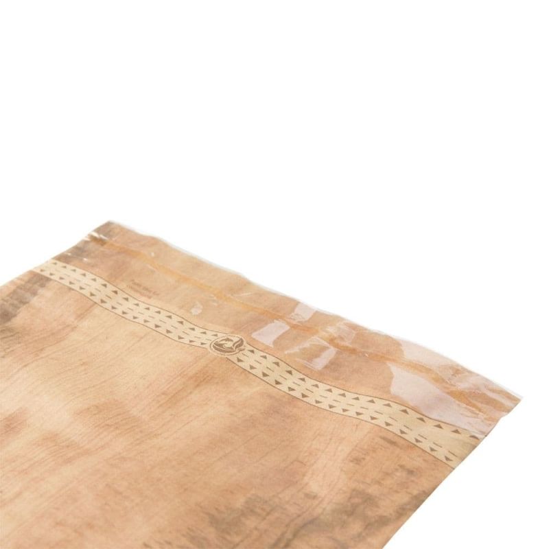 Snackbeutel Papier/Biofolie, 17,5x20 cm Palmblattoptik - 500 Stück