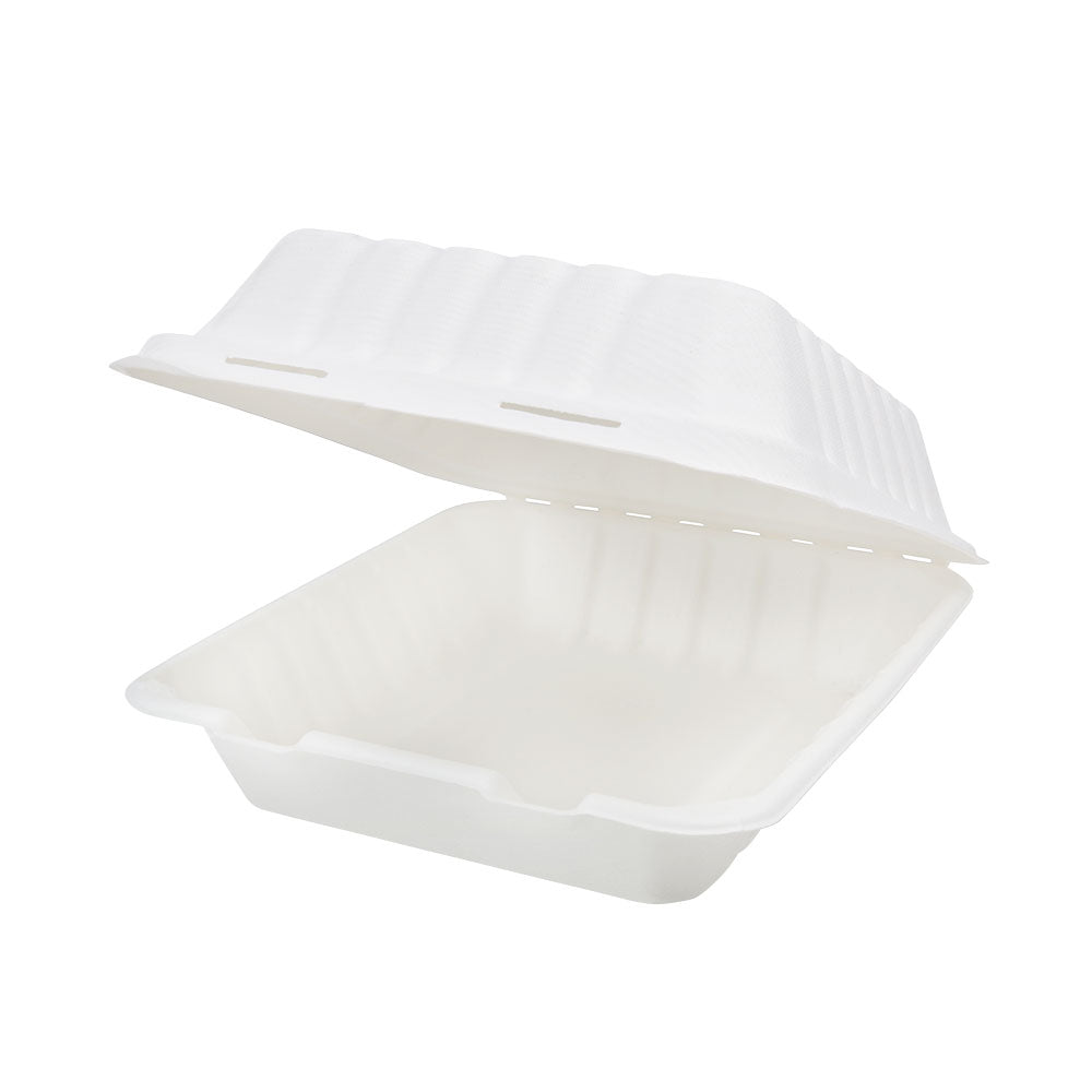 Schale mit Deckel Zuckerrohr 22x18,5x7 cm - 200 Stk