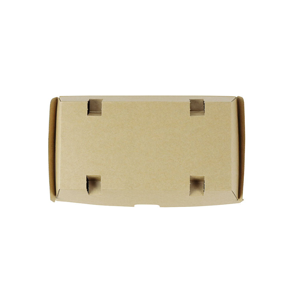 Boxen zum Mitnehmen Pappe 21,4x11,4x8,5 cm Braun - 200 Stk