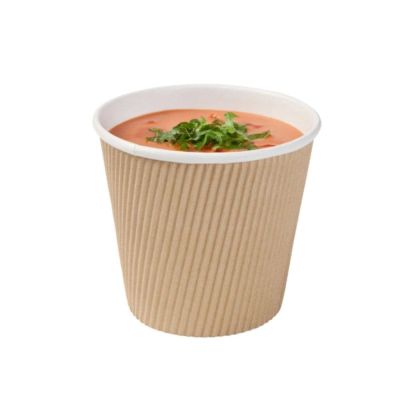 Gerippte Suppentasse Braun 500 ml Ø 116 mm - 500 Stück