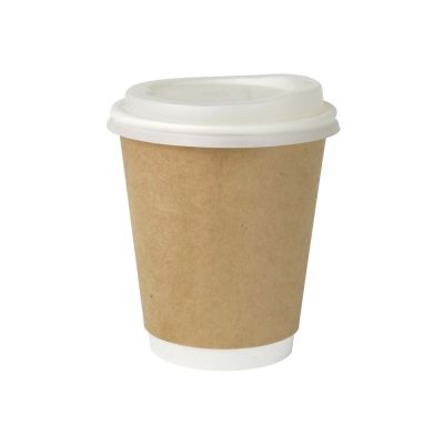 Doppelwandiger Becher Pappe 300 ml Ø 80 Braun - 500 Stk