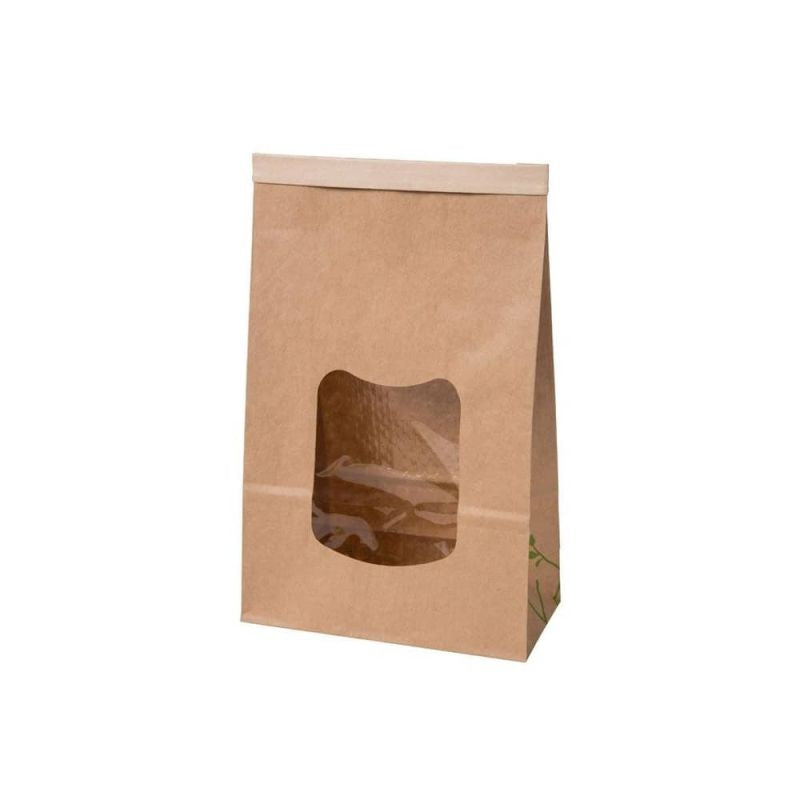 Bags Kraft brown with Closure 15.5x7x24.2 cm (400 pieces) [GB