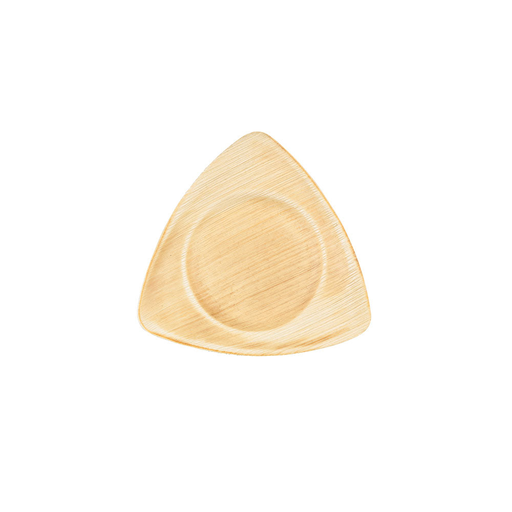 Dreieckiger Palmblattteller flach 15x2x15 cm - 200 Stk