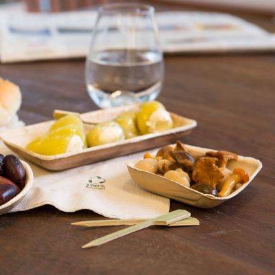 Schalen Palmblatt 8,3x2,2x8 cm, 80ml - 800 Stk