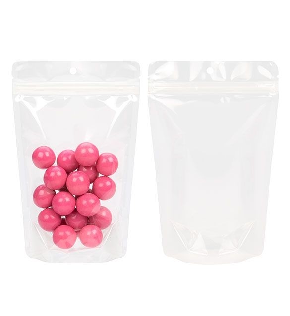 Kompostierbare Standbodenbeutel Transparent | Bioplastik | 113 Gramm | 130x79x206mm - 100 Stk