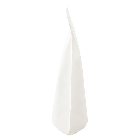 Öko Standbodenbeutel Kraft/Bioplastik Weiß 312 Gramm | 149x89x232mm - 100 Stk