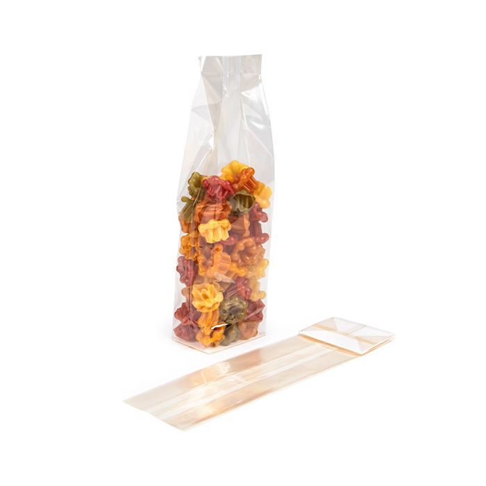 Blockbodenbeutel Heim Kompostierbar 70x51x254 mm mit Bodenblatt - 100 Stk