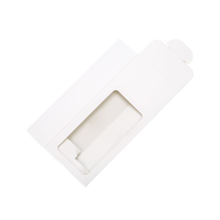 Pappschachteln mit Fenster 90x45x215mm Weiß - 25 Stk