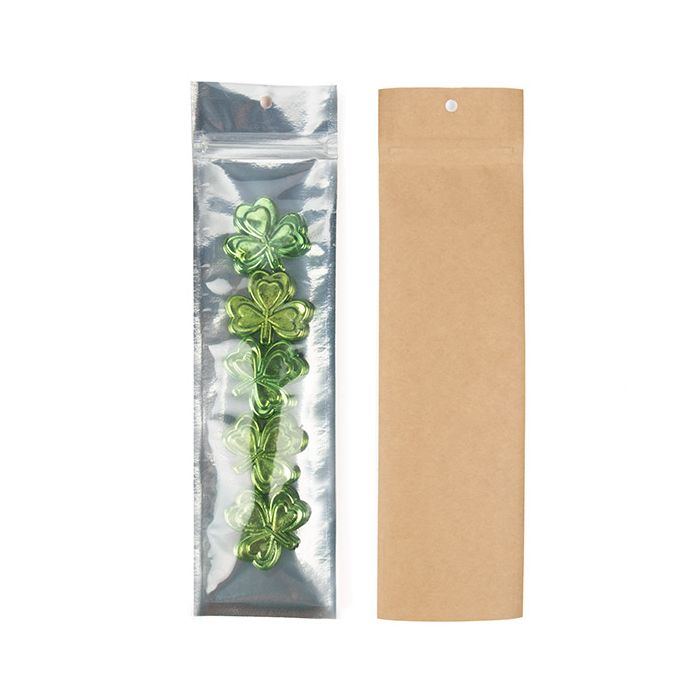 Druckverschlussbeutell Transparent/Kraftpapier 64x229 mm - 100 Stk
