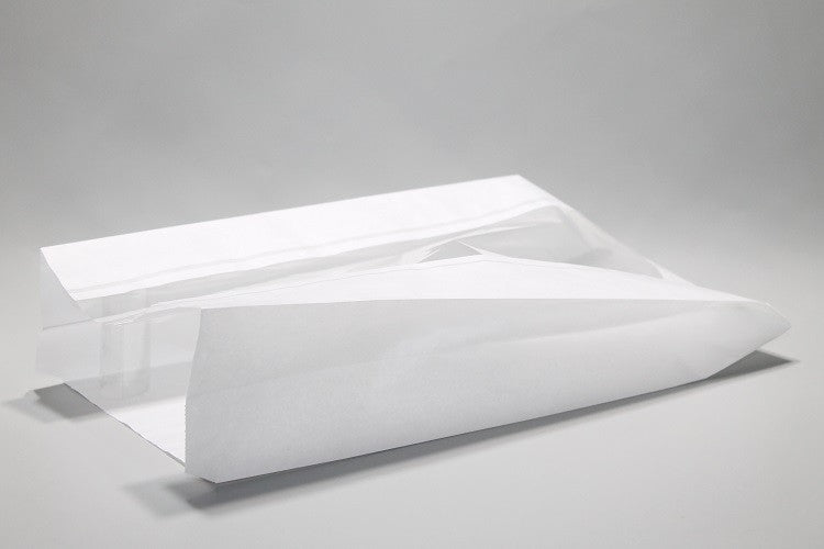 Papiertüten mit Fenster 200x90x380mm Weiß Kraftpapier 40g/m² - 100 Stk