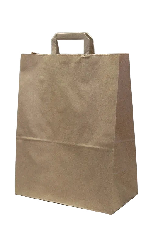 Eco Paper Shopping Bags Brown 320+170x270mm