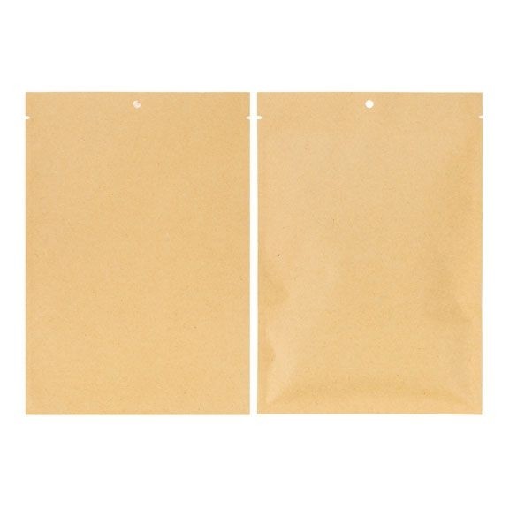 Flat kraft Paper Bags with plastic inside 85x105mm