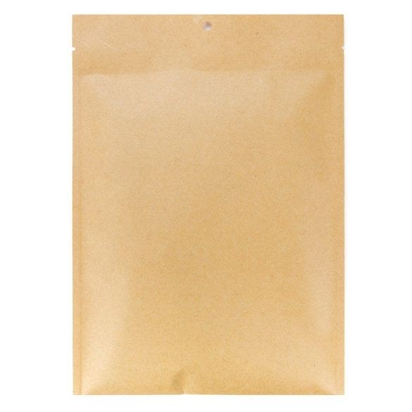 Flat kraft Paper Bags with plastic inside 112x157mm