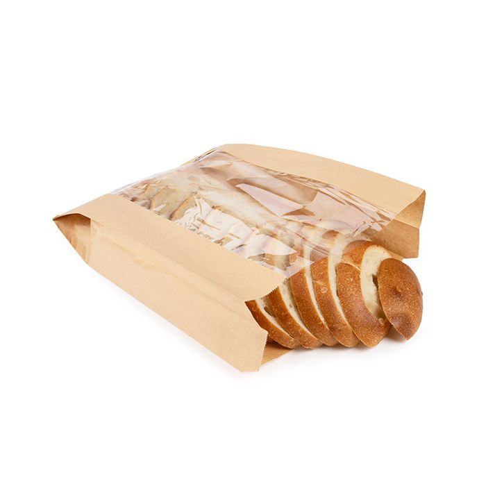 Klappenbeutel Kraftpapier 260x102x356 mm mit Seitenfalte - 100 Stk