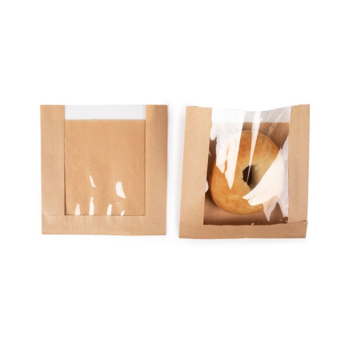 Klappenbeutel Kraftpapier 159x29x165 mm mit Seitenfalte - 100 Stk