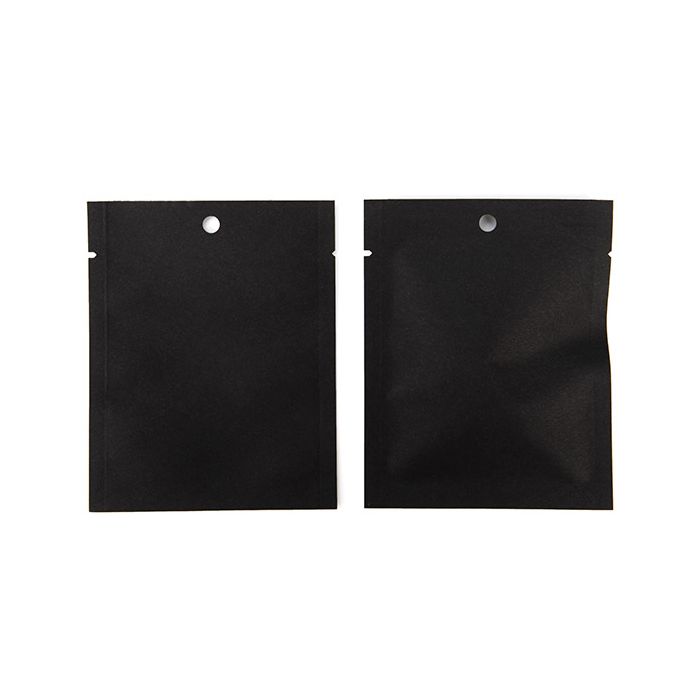 Klappenbeutel Kraftpapier Schwarz Umweltfreundlich 76x102 mm Verschließbar - 100 Stk